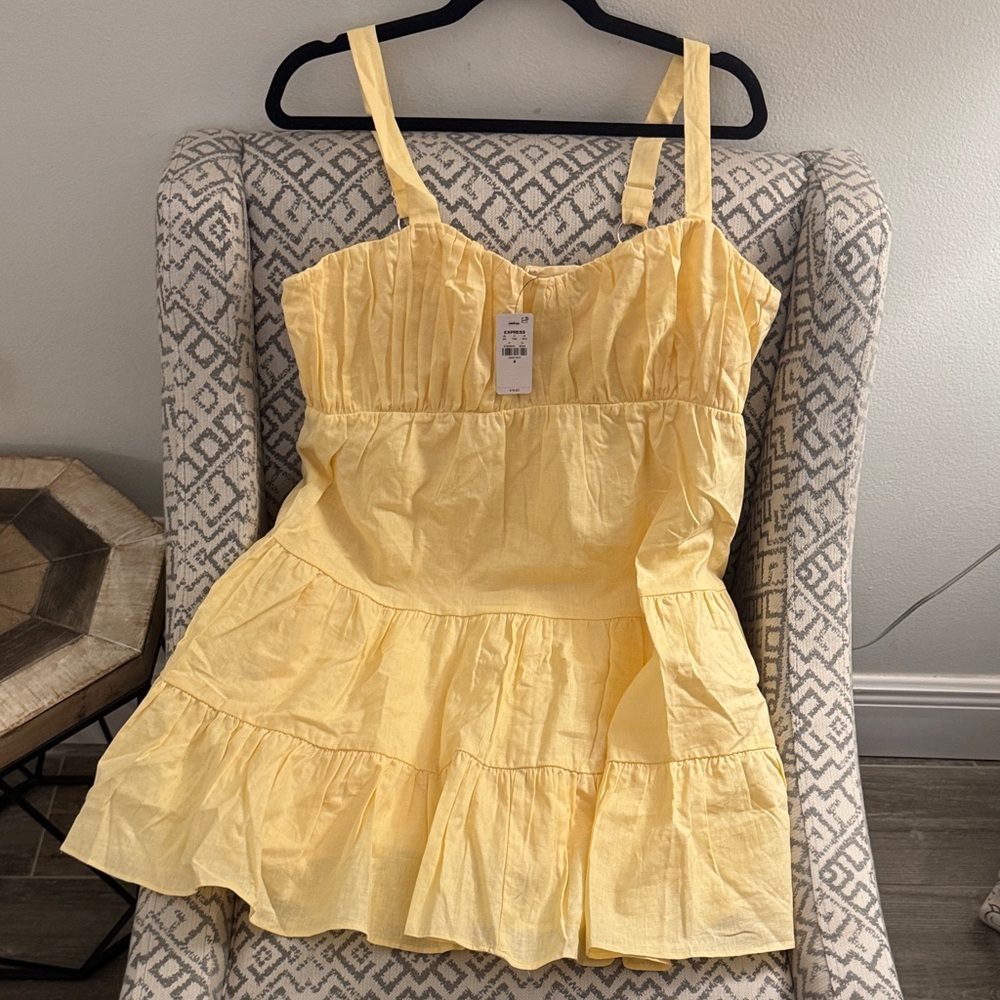 Express Yellow Mini Dress